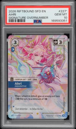 2026 #227* Ahri - Inquisitive PSA 10 Riftbound: League of Legends Sfd-Spiritforged