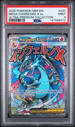 2025 #023 Mega Charizard X EX PSA 9 Mep EN-Me Black Star Promo