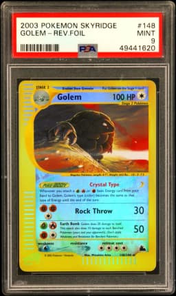 2003 #148 Golem-Reverse Foil PSA 9 Skyridge