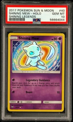 2017 #40 Shining Mew-Holo PSA 10 Sun & Moon Shining Legends