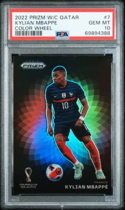 2022 #7 Kylian Mbappe PSA 10 Panini Prizm World Cup Qatar Color Wheel