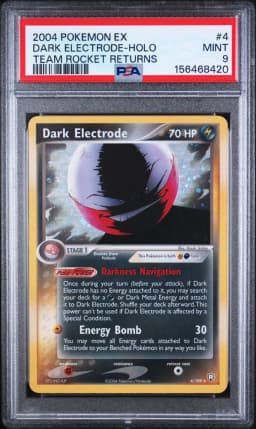 2004 #4 Dark Electrode-Holo PSA 9 EX Team Rocket Returns