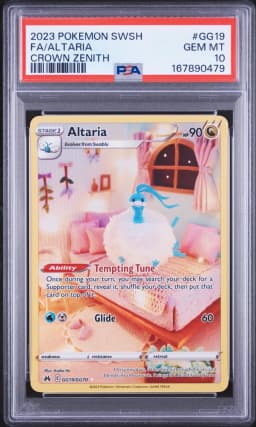 2023 #GG19 Full Art/Altaria PSA 10 Sword and Shield Crown Zenith