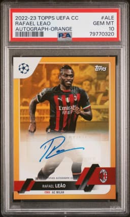 2022 #ALE Rafael Leao PSA 10 Topps UEFA Club Competitions Autographs