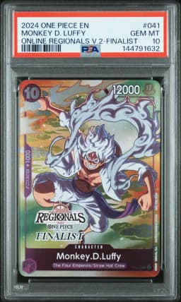 2024 #041 Monkey D. Luffy PSA 10 One Piece Online Regionals Pack 2024 Vol.2