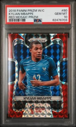 2018 #80 Kylian Mbappe PSA 10 Panini Prizm World Cup