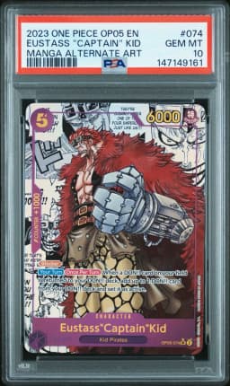 2023 #074 Eustass "Captain" Kid PSA 10 OP05-Awakening of the New Era One Piece