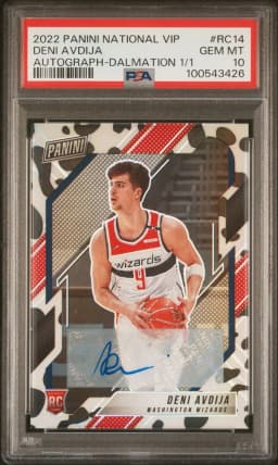 2022 #RC14 Deni Avdija PSA 10 Panini National VIP