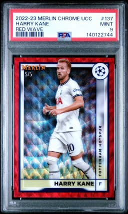 2022 #137 Harry Kane PSA 9 Topps Merlin Chrome UEFA Club Competitions