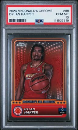 2024 #88 Dylan Harper PSA 10 Topps Chrome McDonald's All American