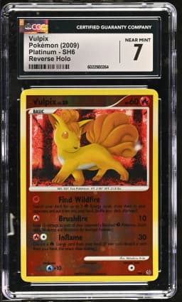 2009 #SH6 Vulpix Reverse Holo CGC 7 Platinum - English
