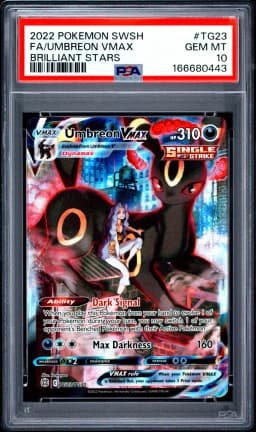 2022 #TG23 Full Art/Umbreon Vmax PSA 10 Sword & Shield Brilliant Stars