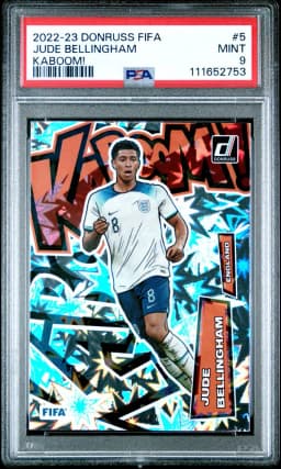 2022 #5 Jude Bellingham PSA 9 Panini Donruss FIFA Kaboom!