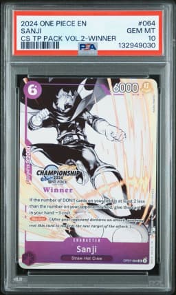 2024 #064 Sanji PSA 10 One Piece Championship 2024 Top Player Pack Vol.2