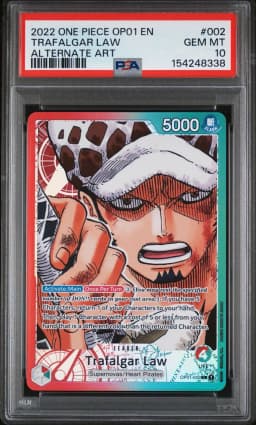 2022 #002 Trafalgar Law PSA 10 OP01-Romance Dawn One Piece