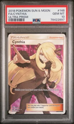 2018 #148 Full Art/Cynthia PSA 10 Sun & Moon Ultra Prism
