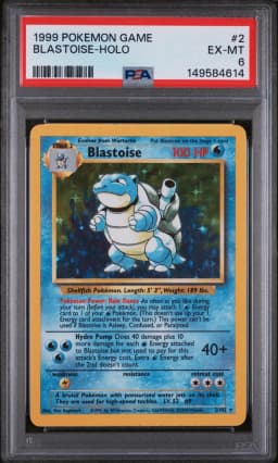 1999 #2 Blastoise-Holo PSA 6 Game