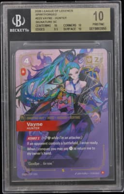 2026 #223* Vayne - Hunter SIGNATURE SC BGS 10 Riftbound: League of Legends TCG Spiritforged