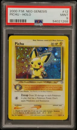 2000 #12 Pichu-Holo PSA 9 Neo Genesis