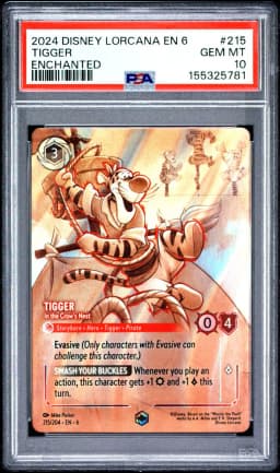 2024 #215 Tigger - in the Crow's Nest PSA 10 Disney Lorcana EN 6-Azurite Sea