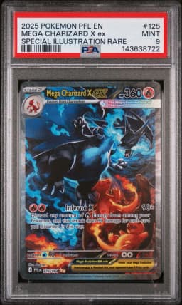 2025 #125 Mega Charizard X EX PSA 9 Pfl EN-Phantasmal Flames