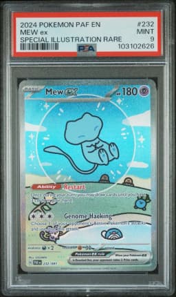 2024 #232 Mew EX PSA 9 Paf EN-Paldean Fates