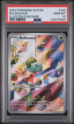 2024 #143 Bulbasaur PSA 10 Scr EN-Stellar Crown