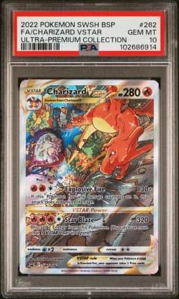 2022 #262 Full Art/Charizard Vstar PSA 10 Swsh Black Star Promo