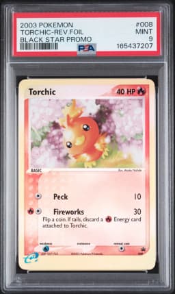 2003 #008 Torchic-Reverse Foil PSA 9 Black Star Promo