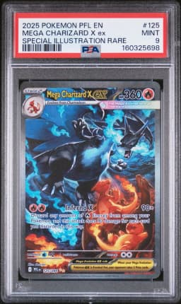2025 #125 Mega Charizard X EX PSA 9 Pfl EN-Phantasmal Flames