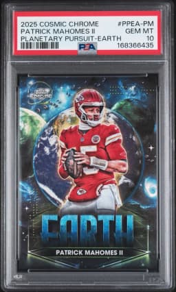 2025 #PPEA-PM Patrick Mahomes II PSA 10 Topps Cosmic Chrome Planetary Pursuit