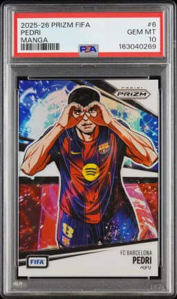 2025 #6 Pedri PSA 10 Panini Prizm FIFA Manga