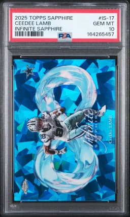 2025 #IS-17 Ceedee Lamb PSA 10 Topps Chrome Sapphire Edition Infinite Sapphire