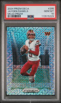 2024 #295 Jayden Daniels PSA 10 Panini Prizm Deca Football