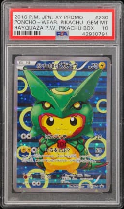 2016 #230 Poncho-Wearing Pikachu PSA 10 Japanese XY Promo