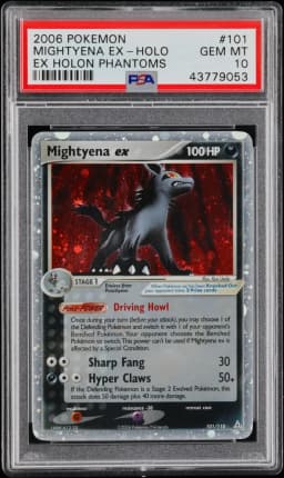 2006 #101 Mightyena EX-Holo PSA 10 EX Holon Phantoms