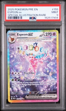 2025 #155 Espeon EX PSA 9 Pre EN-Prismatic Evolutions