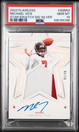 2023 #SSMVI Michael Vick PSA 10 Panini Flawless Star Swatch Signatures