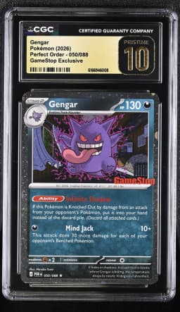 2026 #050 Gengar CGC 10 GameStop Exclusive (Cosmos Holo) Perfect Order - POR EN - English Pokemon