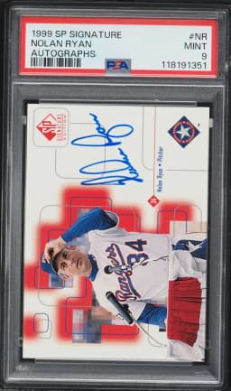 1999 #NR Nolan Ryan PSA 9 SP Signature Autographs Baseball