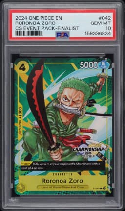 2024 #042 Roronoa Zoro PSA 10 One Piece Championship 2024 Event Pack