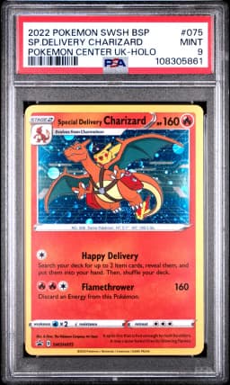 2022 #075 Special Delivery Charizard-Holo PSA 9 Swsh Black Star Promo