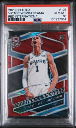 2023 #195 Victor Wembanyama PSA 10 Panini Spectra
