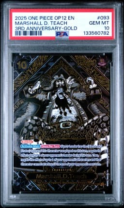 2025 #093 Marshall D. Teach PSA 10 One Piece OP12-Legacy of the Master