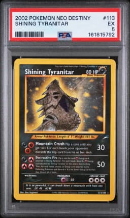 2002 #113 Shining Tyranitar PSA 5 Neo Destiny