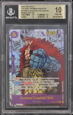 2024 #OP05074 Eustass"Captain"Kid MANGA ART SR BGS 10 One Piece Card Game ONE PIECE CARD THE BEST Premium Booster