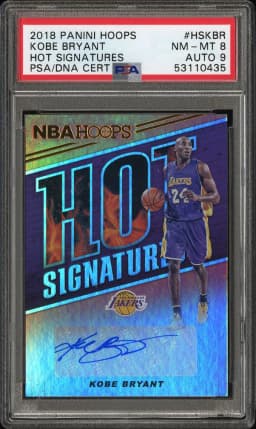2018 #HSKBR Kobe Bryant PSA 8 Panini Hoops Hot Signatures