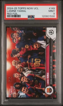 2024 #149 Lamine Yamal PSA 9 Topps Now UEFA Champions League