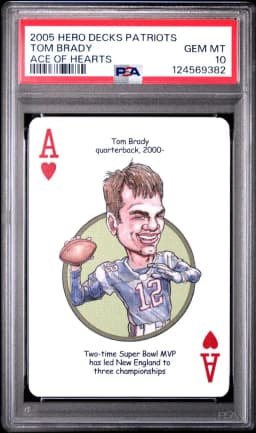 2005 #NA Tom Brady PSA 10 Hero Decks New England Patriots