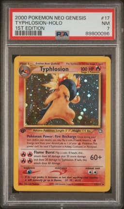 2000 #17 Typhlosion-Holo PSA 7 Neo Genesis 1st Edition